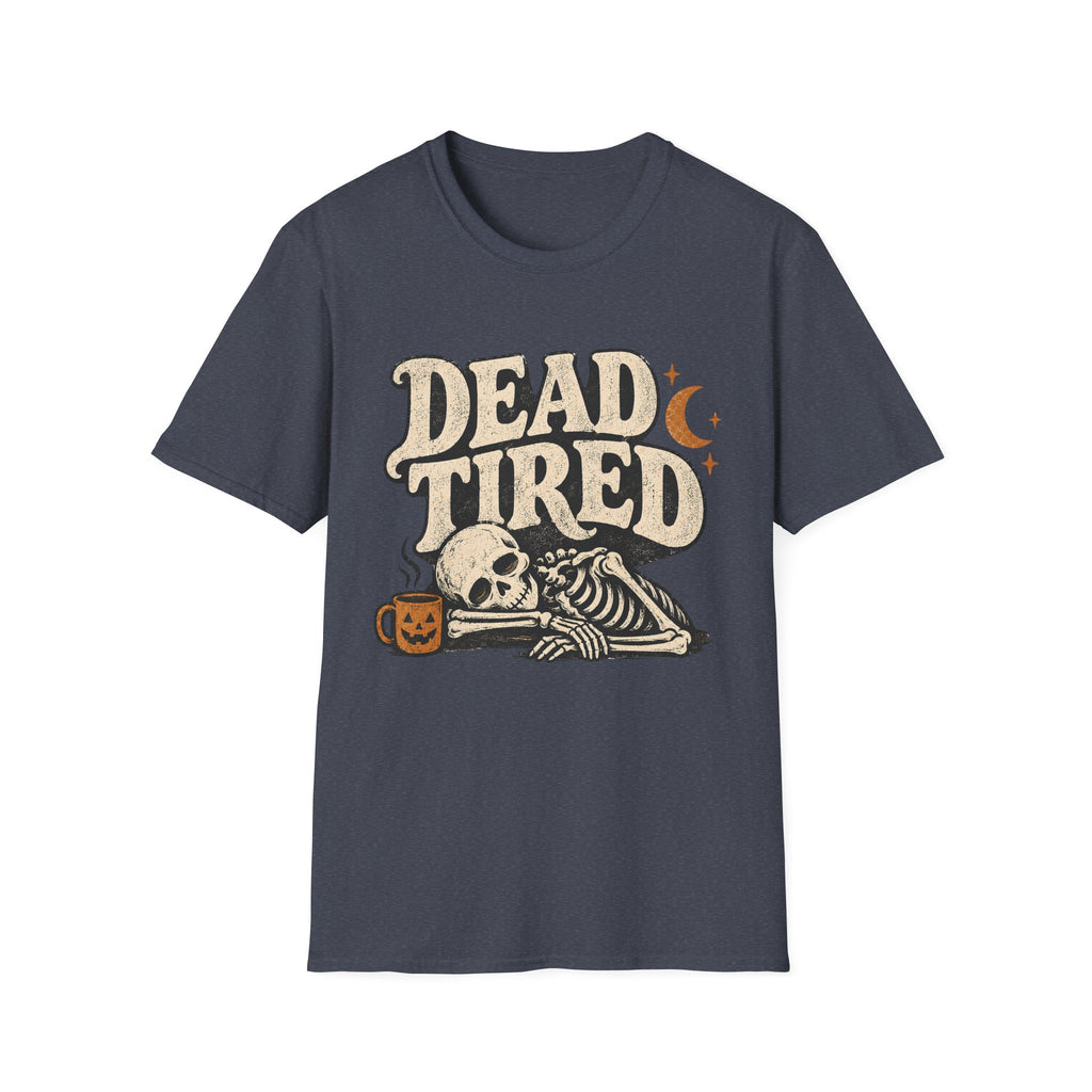 Dead Tired Vintage Halloween Skeleton Tee