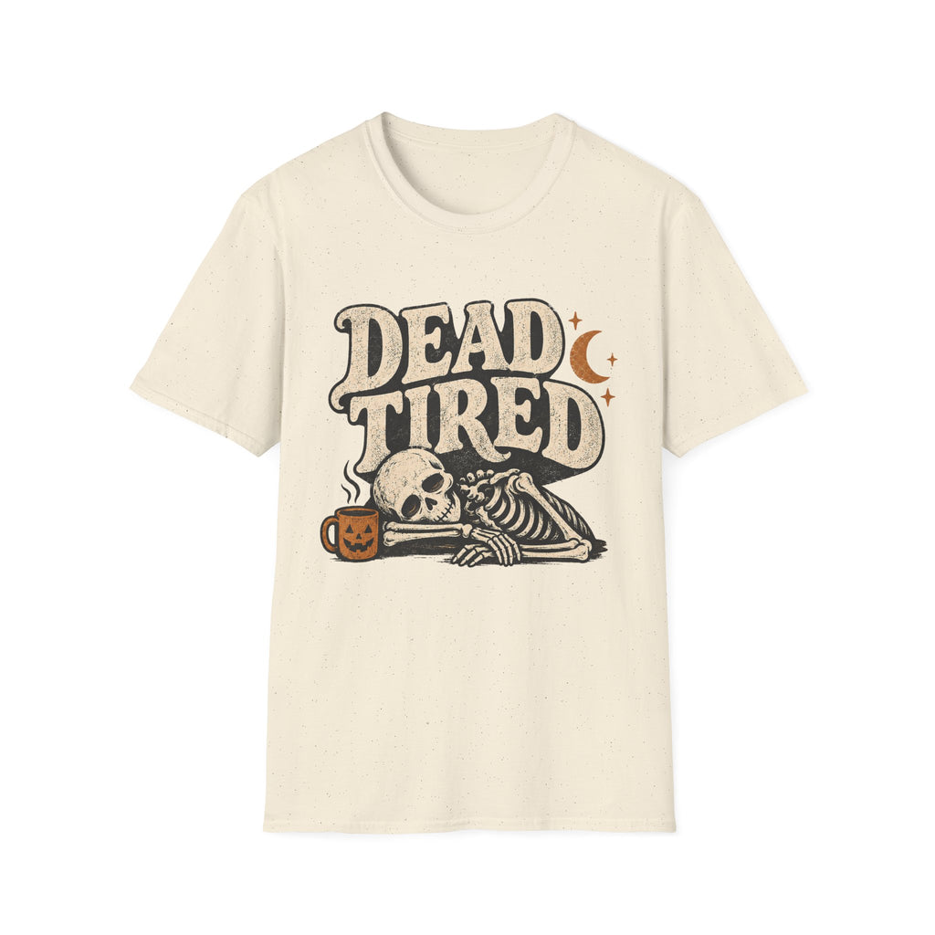 Dead Tired Vintage Halloween Skeleton Tee