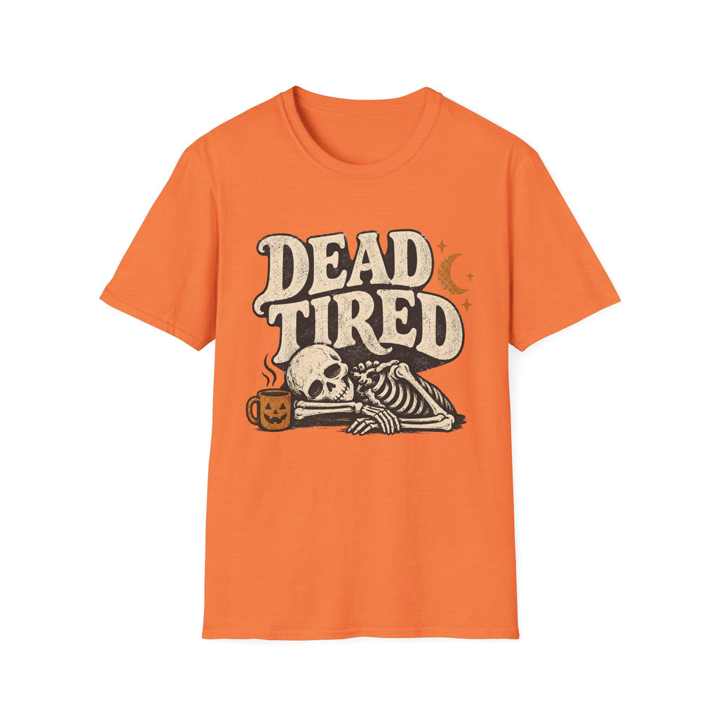 Dead Tired Vintage Halloween Skeleton Tee