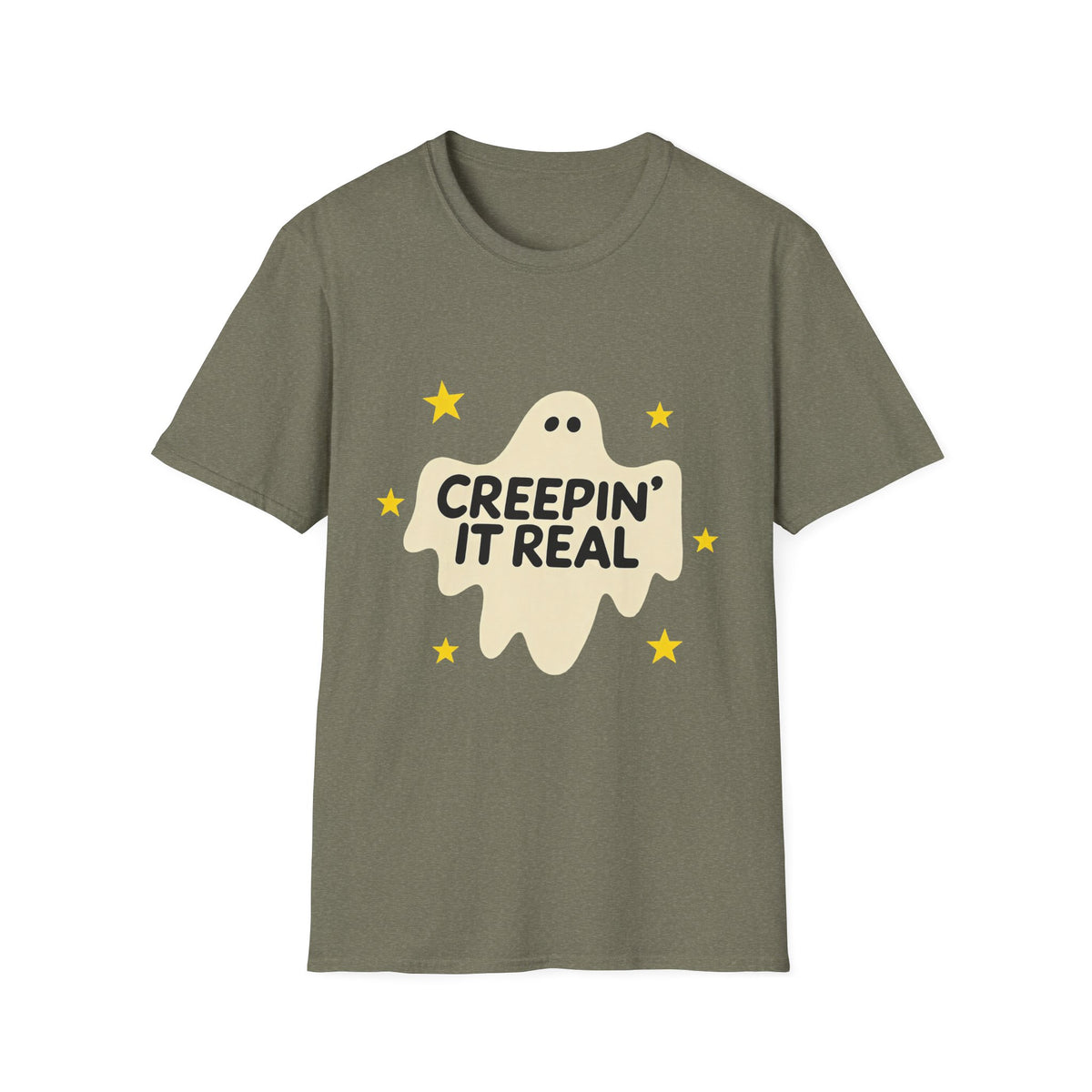 Creepin’ It Real Retro Halloween Ghost Tee