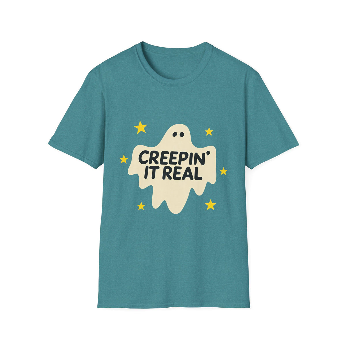 Creepin’ It Real Retro Halloween Ghost Tee