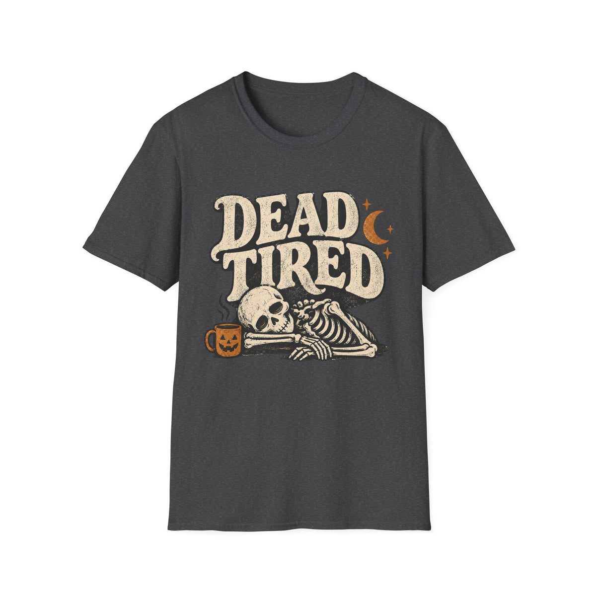 Dead Tired Vintage Halloween Skeleton Tee