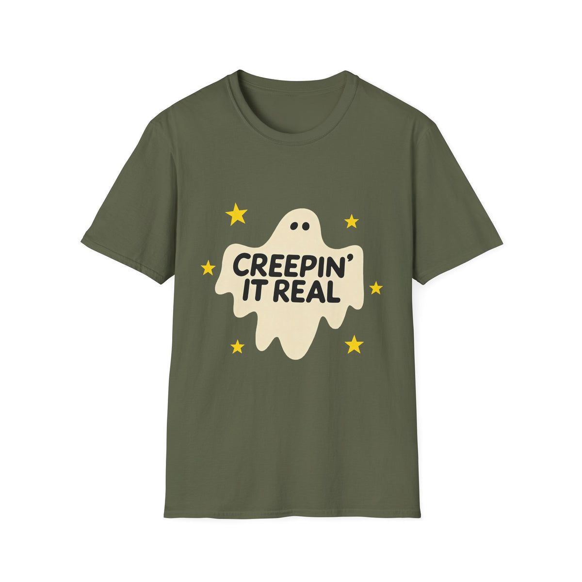 Creepin’ It Real Retro Halloween Ghost Tee