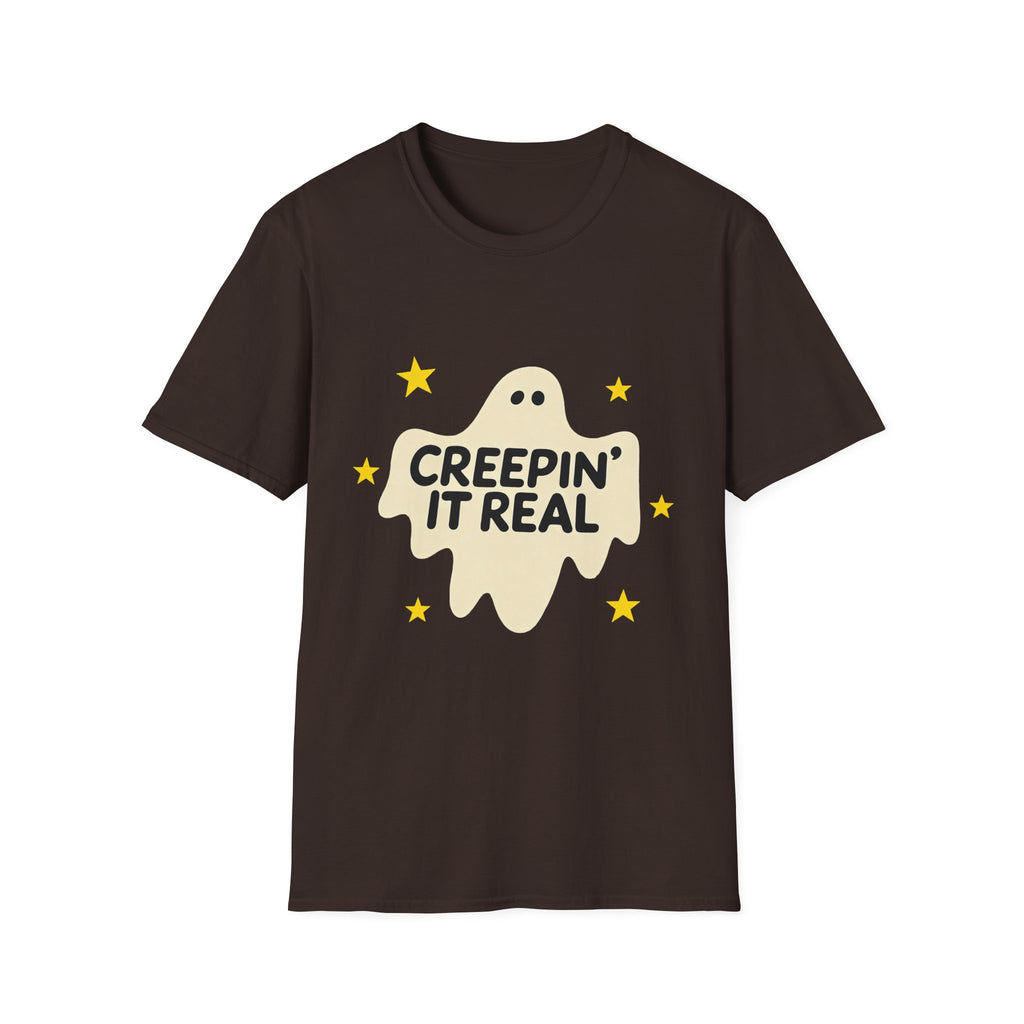 Creepin’ It Real Retro Halloween Ghost Tee