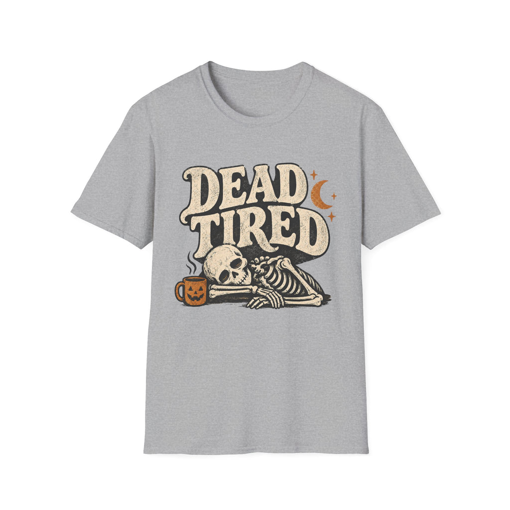 Dead Tired Vintage Halloween Skeleton Tee
