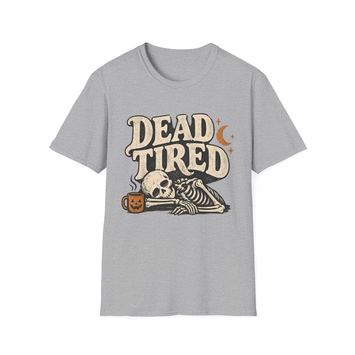 Dead Tired Vintage Halloween Skeleton Tee